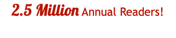 2.5 Million Annual Readers!
